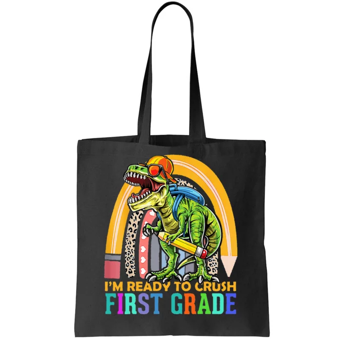 I'm Ready To Crush 1st Grade Dinosaur Back To School Tote Bag