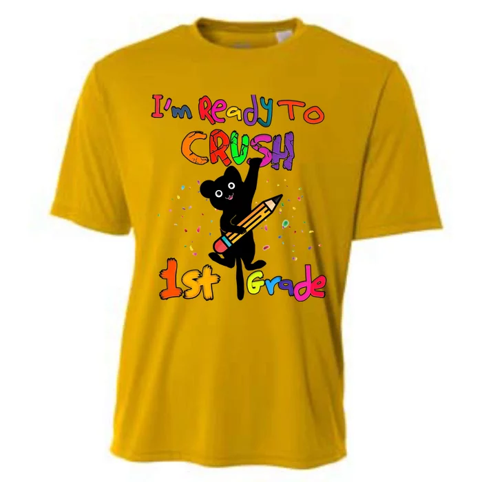 Im Ready To Crush 1St Grade First Grade Cat Cute Gift Cooling Performance Crew T-Shirt