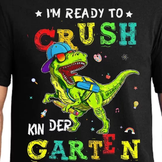 IM Ready To Crush Kindergarten Dinosaur 1st Day Of School Gift Pajama Set