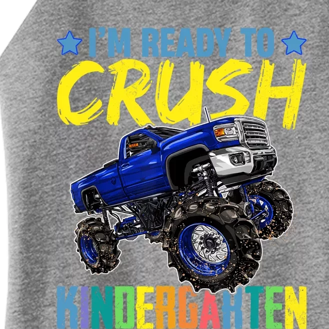 I'm Ready To Crush Kindergarten Monster Truck Back To School Women’s Perfect Tri Rocker Tank