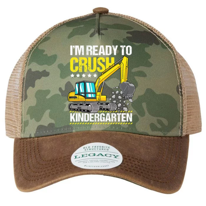 Im Ready To Crush Kindergarten Construction Vehicle Legacy Tie Dye Trucker Hat