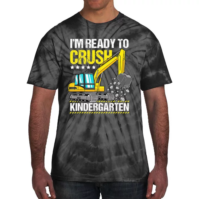 Im Ready To Crush Kindergarten Construction Vehicle Tie-Dye T-Shirt