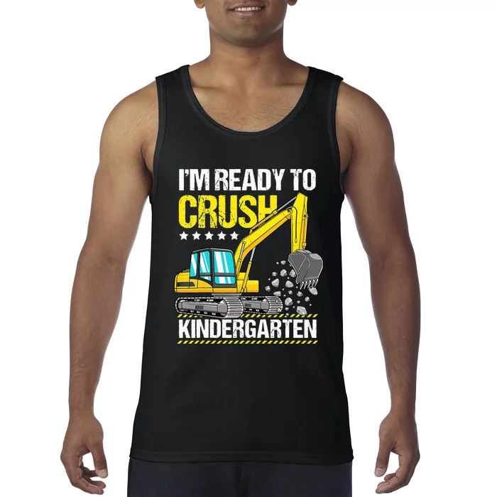 Im Ready To Crush Kindergarten Construction Vehicle Tank Top