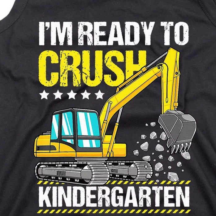 Im Ready To Crush Kindergarten Construction Vehicle Tank Top