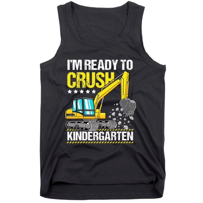 Im Ready To Crush Kindergarten Construction Vehicle Tank Top