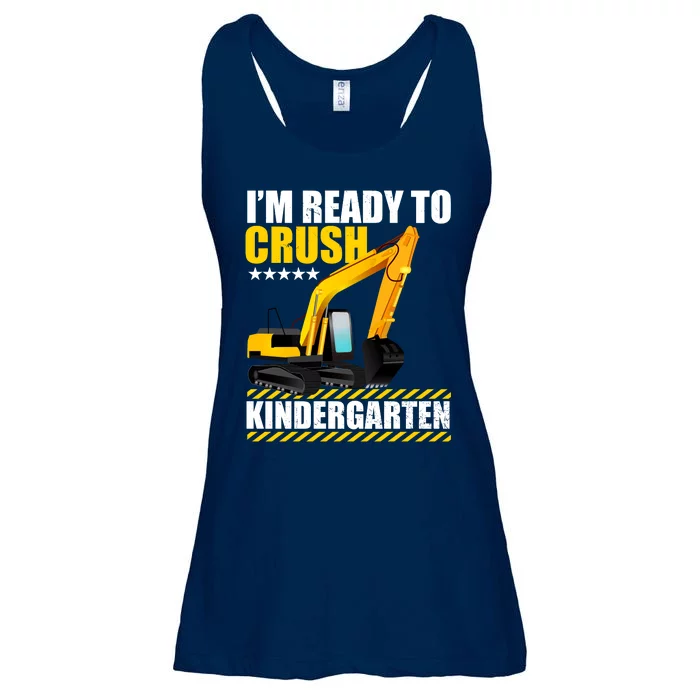 I'm Ready To Crush Kindergarten Bulldozer Back To School Ladies Essential Flowy Tank