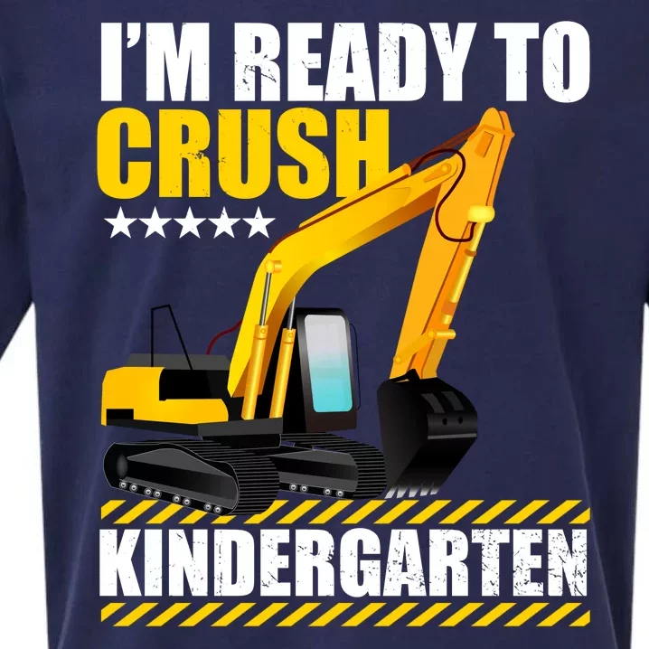 I'm Ready To Crush Kindergarten Bulldozer Back To School Sueded Cloud Jersey T-Shirt