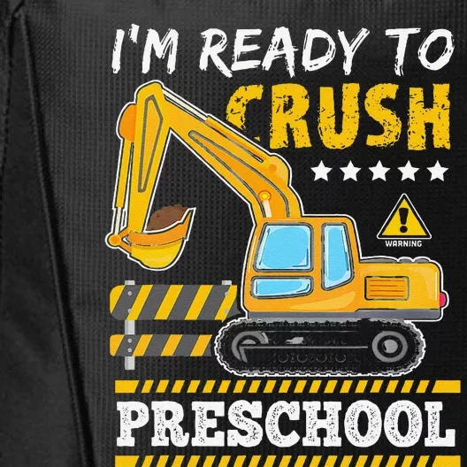 IM Ready To Crush Preschool Construction Vehicle City Backpack