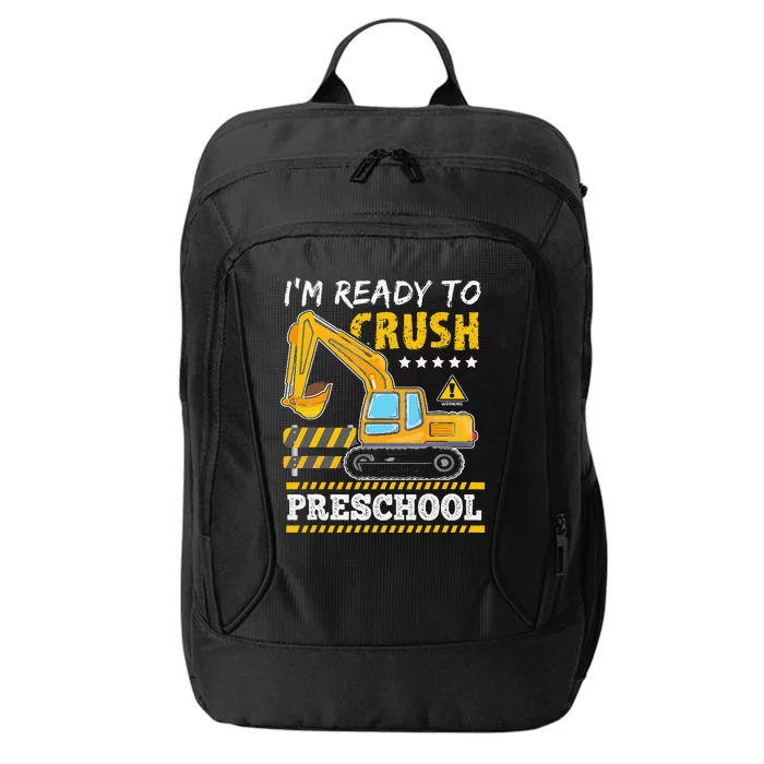 IM Ready To Crush Preschool Construction Vehicle City Backpack