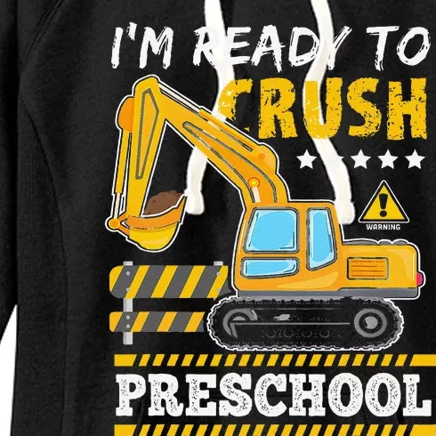 IM Ready To Crush Preschool Construction Vehicle Women's Fleece Hoodie