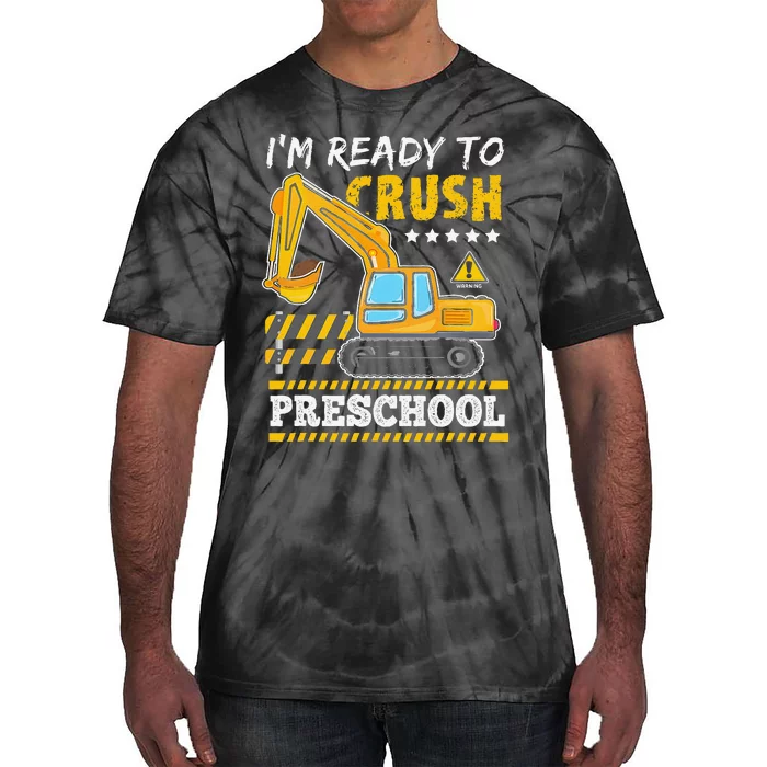 IM Ready To Crush Preschool Construction Vehicle Tie-Dye T-Shirt