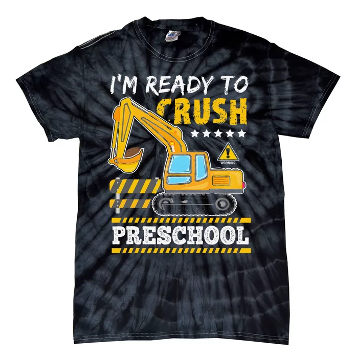 IM Ready To Crush Preschool Construction Vehicle Tie-Dye T-Shirt