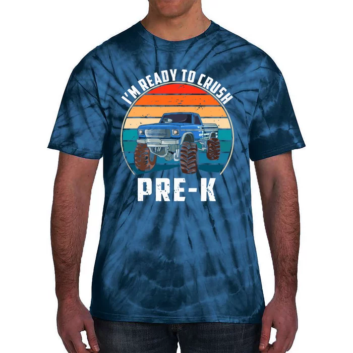 I'm Ready To Crush PreK Retro Vintage Monster Truck Tie-Dye T-Shirt