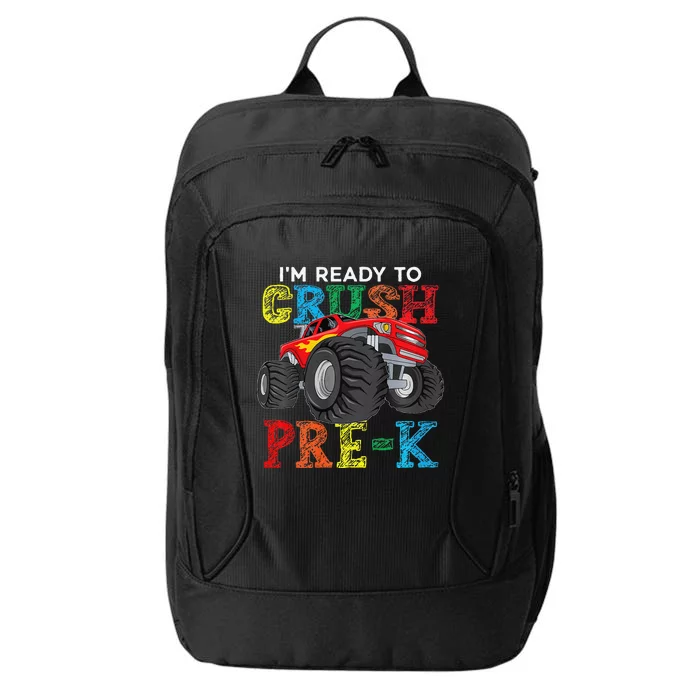 IM Ready To Crush Prek Monster Truck Back To School City Backpack