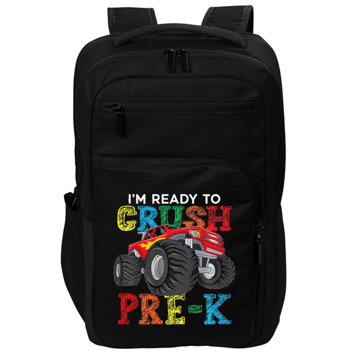 IM Ready To Crush Prek Monster Truck Back To School Impact Tech Backpack