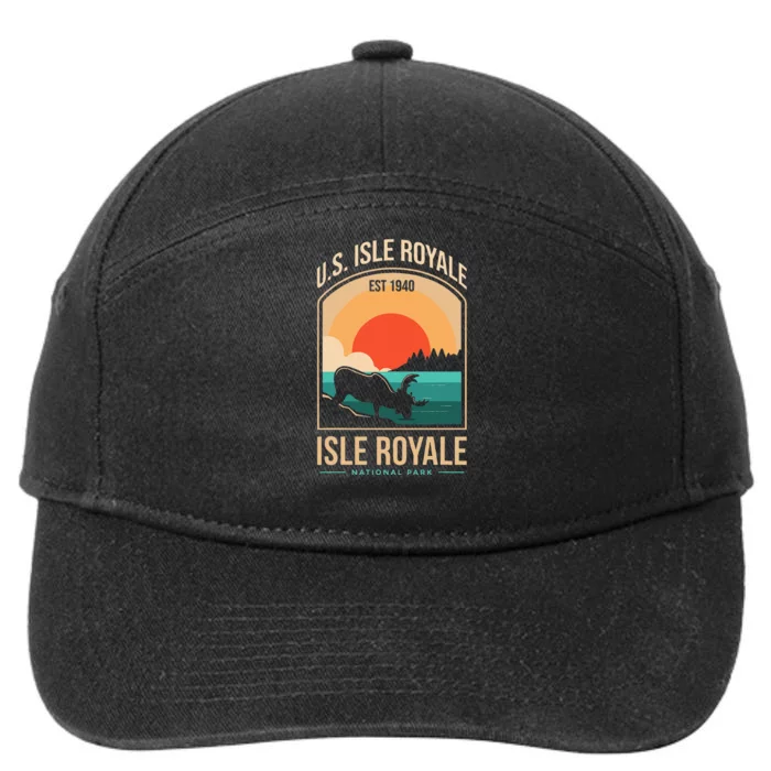 Isle Royale US National Park Michigan USA Parks Lover Gift 7-Panel Snapback Hat