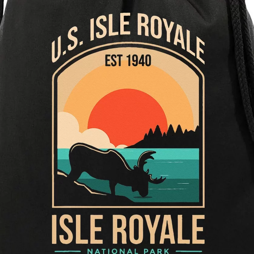 Isle Royale US National Park Michigan USA Parks Lover Gift Drawstring Bag