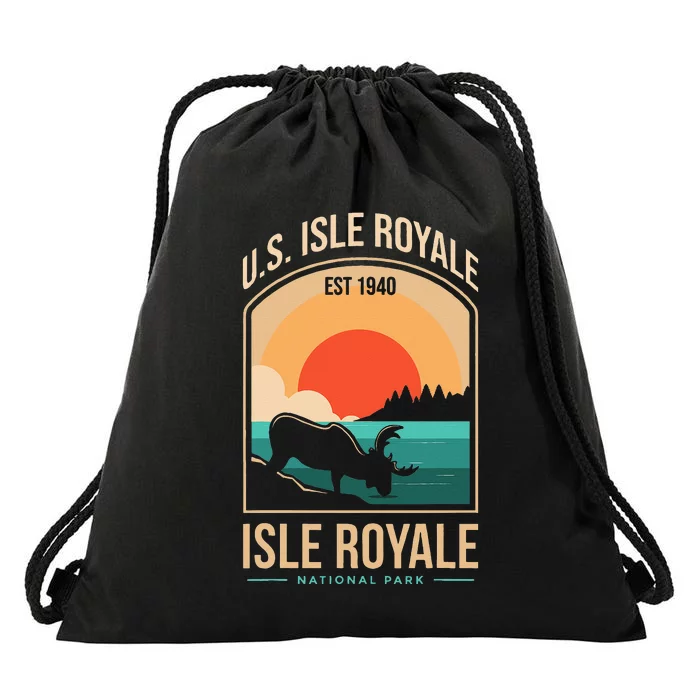 Isle Royale US National Park Michigan USA Parks Lover Gift Drawstring Bag