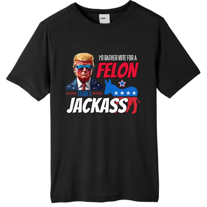 Id Rather Vote For A Felon Than A Jackass ChromaSoft Performance T-Shirt