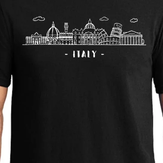 Italy Rome Venezia Roma Colosseum Skyline Souvenir Italian Pajama Set