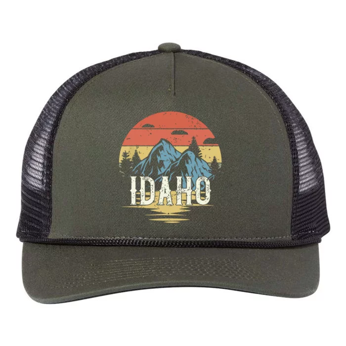 Idaho Retro Vintage Retro Rope Trucker Hat Cap