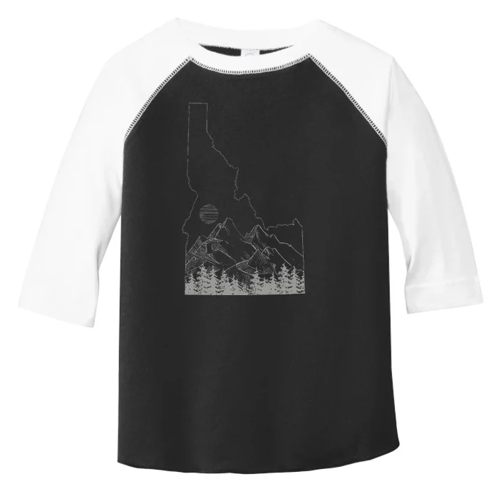 Idaho Retro Vintage Outdoors Mountain Graphic Design Toddler Fine Jersey T-Shirt