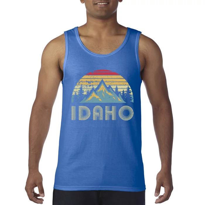 Idaho Retro Vintage Mountains Camping Hiking Gift Tank Top