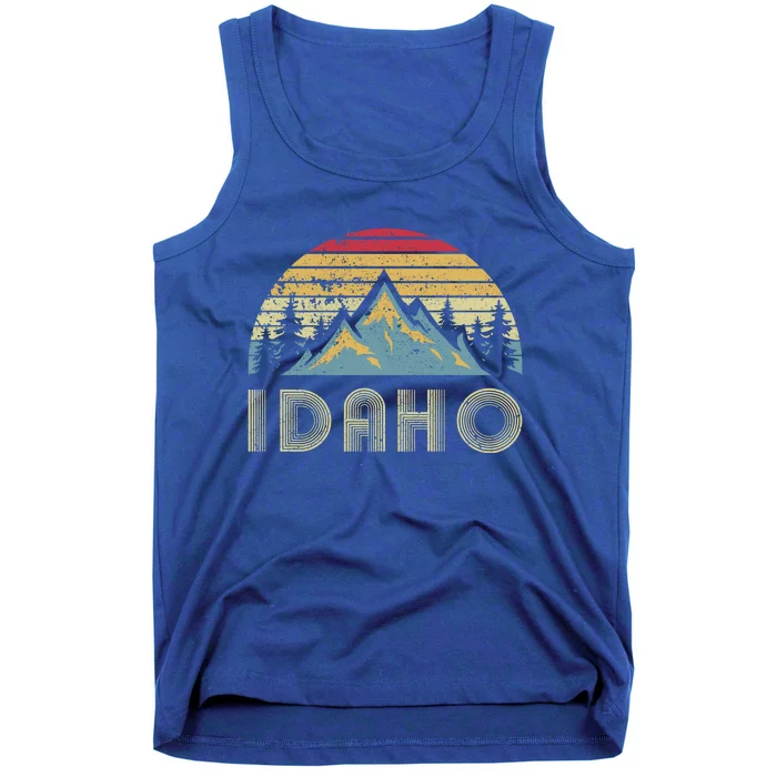 Idaho Retro Vintage Mountains Camping Hiking Gift Tank Top