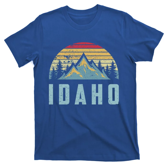 Idaho Retro Vintage Mountains Hiking Nature Gift T-Shirt