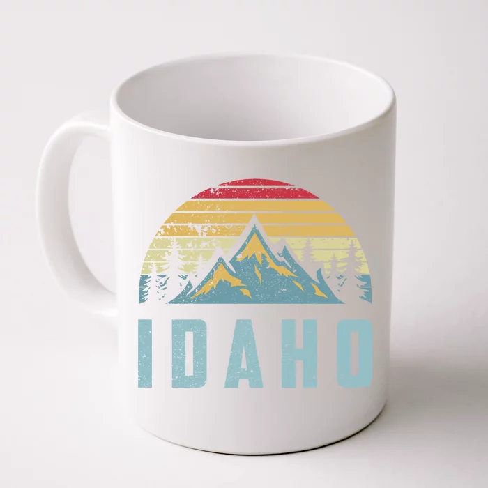 Idaho Retro Vintage Mountains Hiking Nature Gift Front & Back Coffee Mug