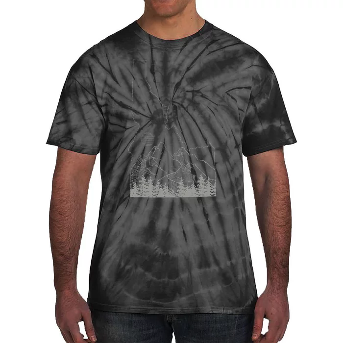 Idaho Retro Vintage Outdoors Mountain Graphic Design Tie-Dye T-Shirt