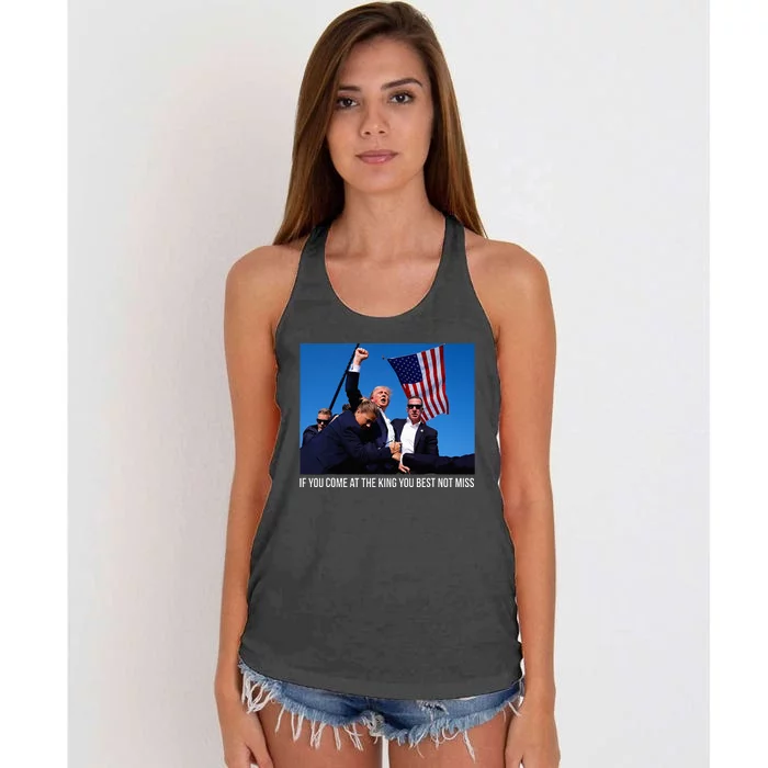 ID Rather Vote For A Felon Than A Jackass Trump Women's Knotted Racerback Tank