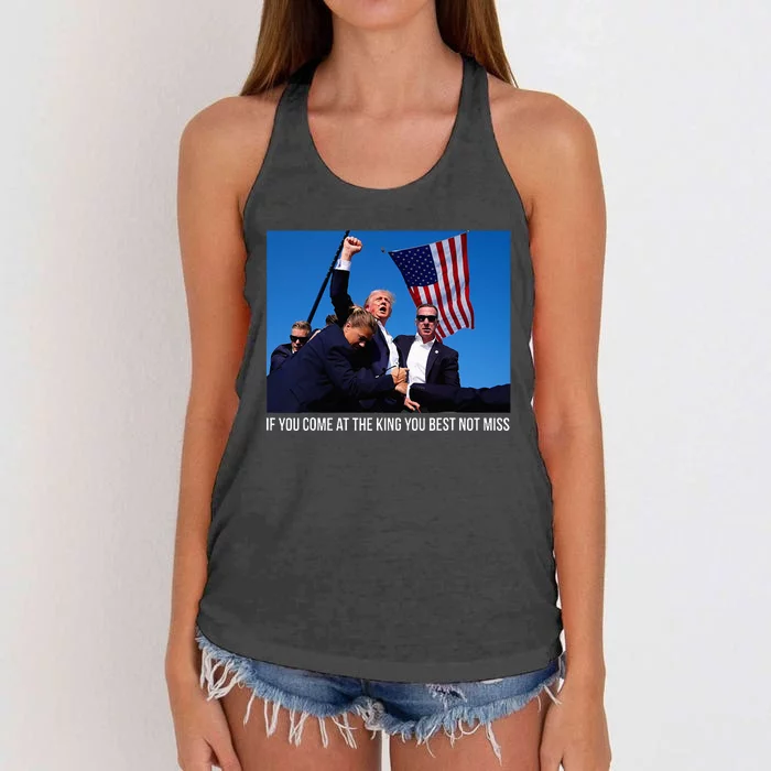 ID Rather Vote For A Felon Than A Jackass Trump Women's Knotted Racerback Tank