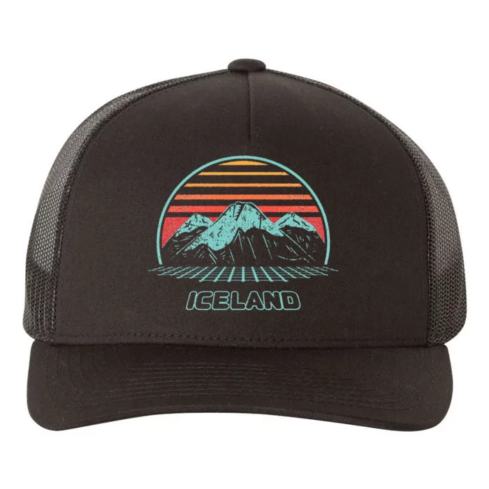 Iceland Retro Vintage 80s Style Yupoong Adult 5-Panel Trucker Hat