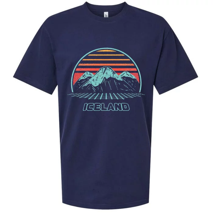 Iceland Retro Vintage 80s Style Sueded Cloud Jersey T-Shirt