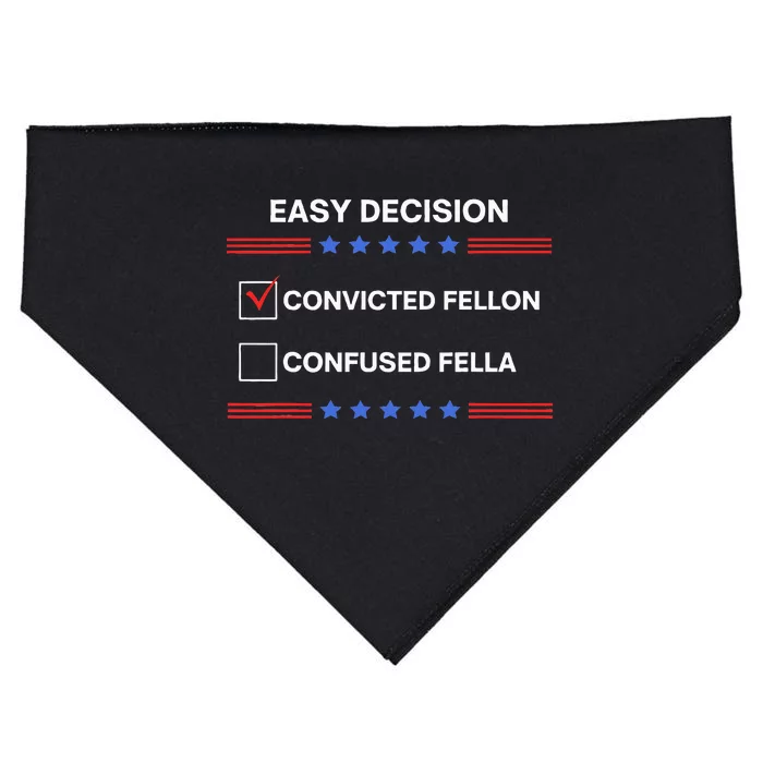 ID Rather Vote For Convicted Felon Than A Confused Fella USA-Made Doggie Bandana