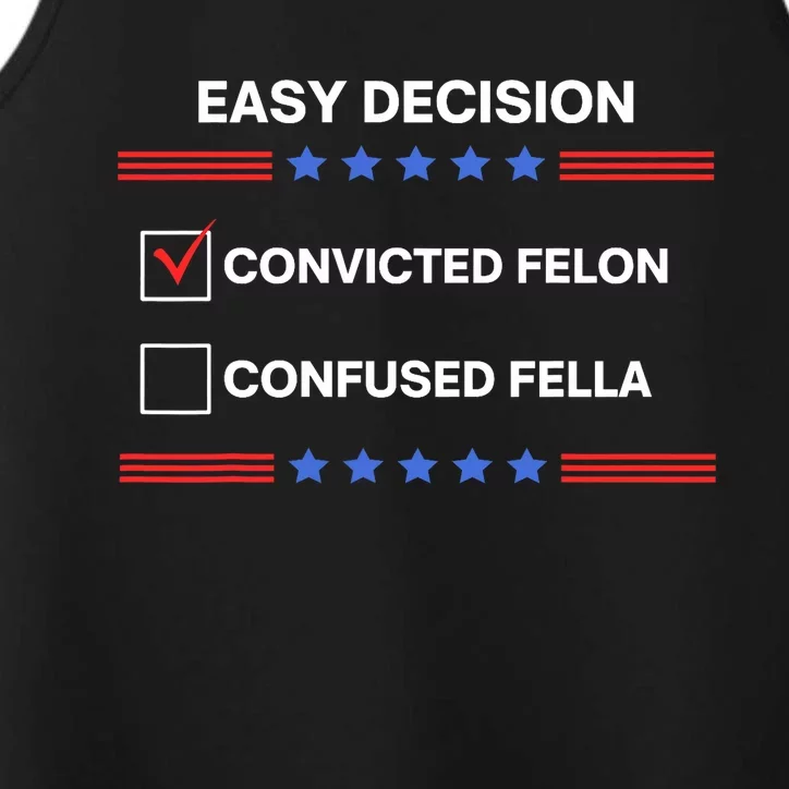 ID Rather Vote For Convicted Felon Than A Confused Fella Performance Tank