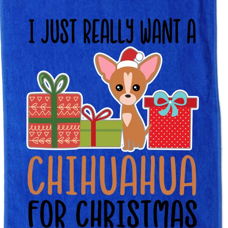 I Really Want A Chihuahua For Christmas Chihuahua Owner Gift Platinum Collection Golf Towel