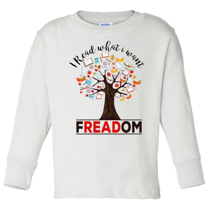 I Read What I Want Banned Books Week Toddler Long Sleeve Shirt