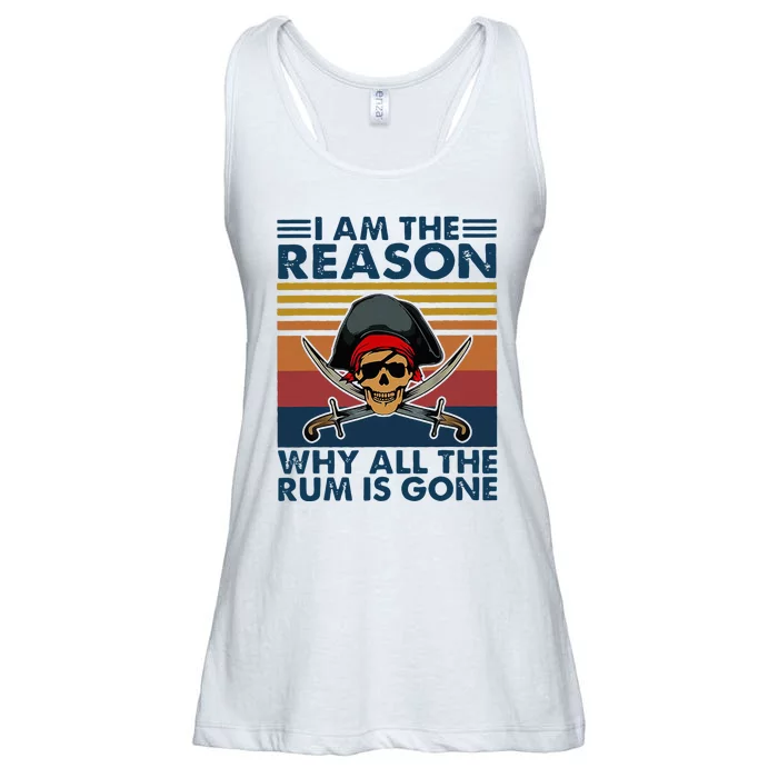 IM Reason Why All The Rum Is Gone Ladies Essential Flowy Tank