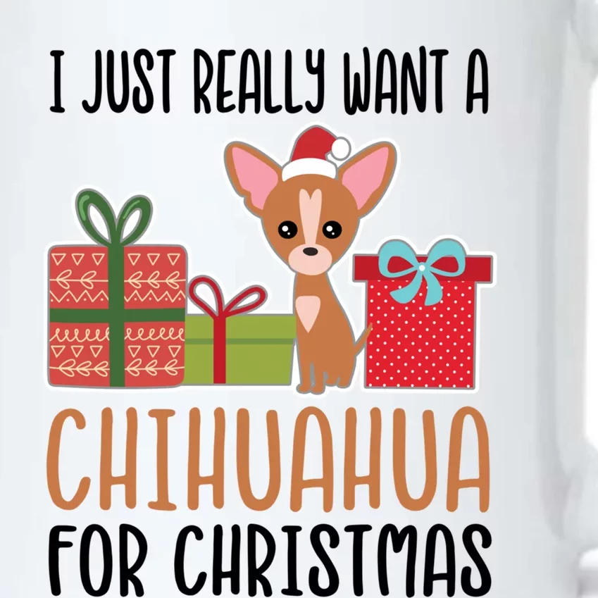 I Really Want A Chihuahua For Christmas Chihuahua Owner Gift Black Color Changing Mug