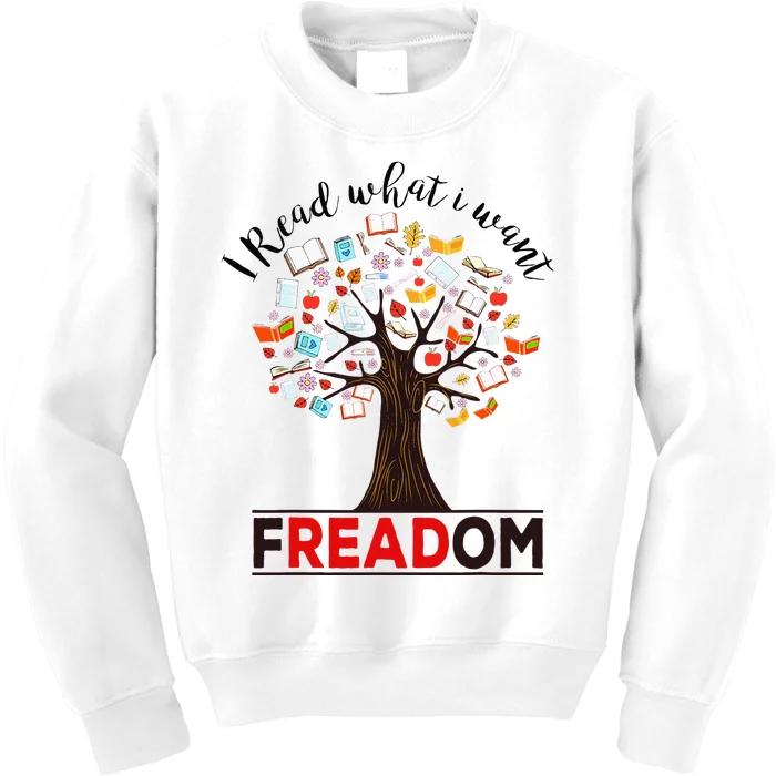 I Read What I Want Banned Books Week Librarian Kids Sweatshirt