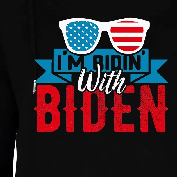 IM Ridin With Biden 2023 Joe Biden Womens Funnel Neck Pullover Hood