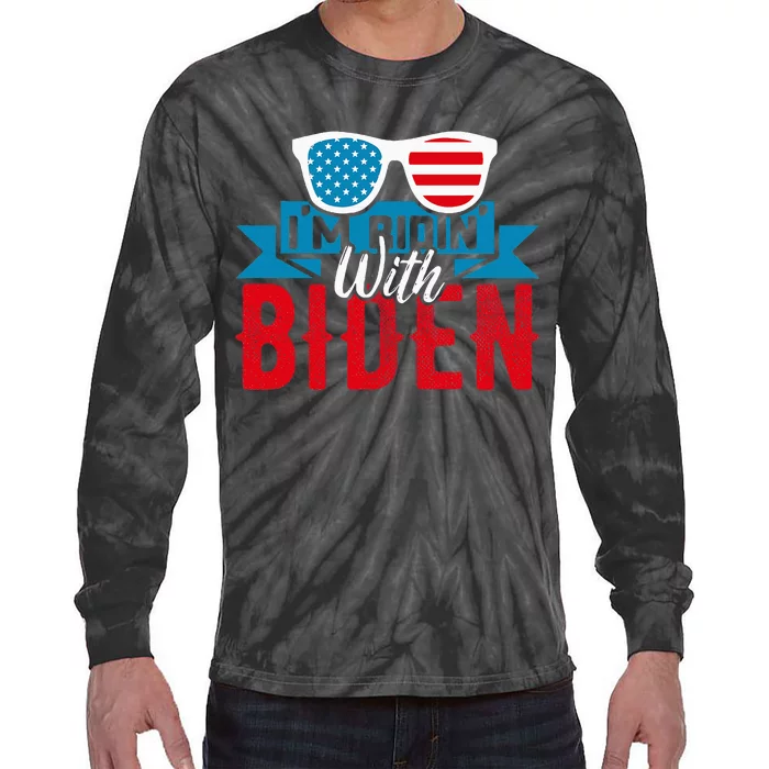 IM Ridin With Biden 2023 Joe Biden Tie-Dye Long Sleeve Shirt