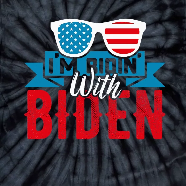 IM Ridin With Biden 2023 Joe Biden Tie-Dye T-Shirt