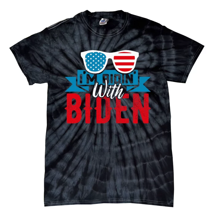 IM Ridin With Biden 2023 Joe Biden Tie-Dye T-Shirt