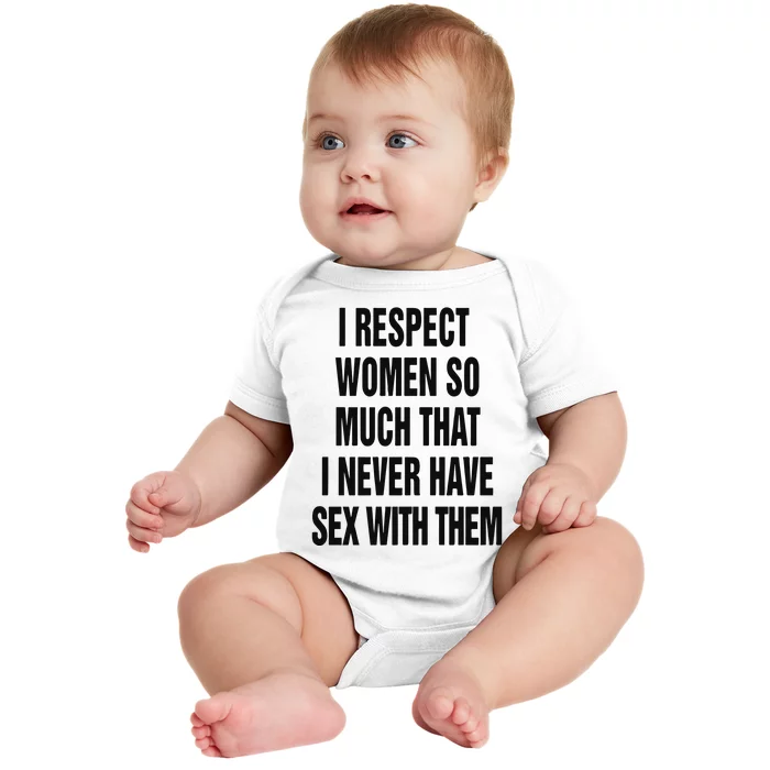 I Respect Women So Much I Never Have Sex With Them Baby Bodysuit