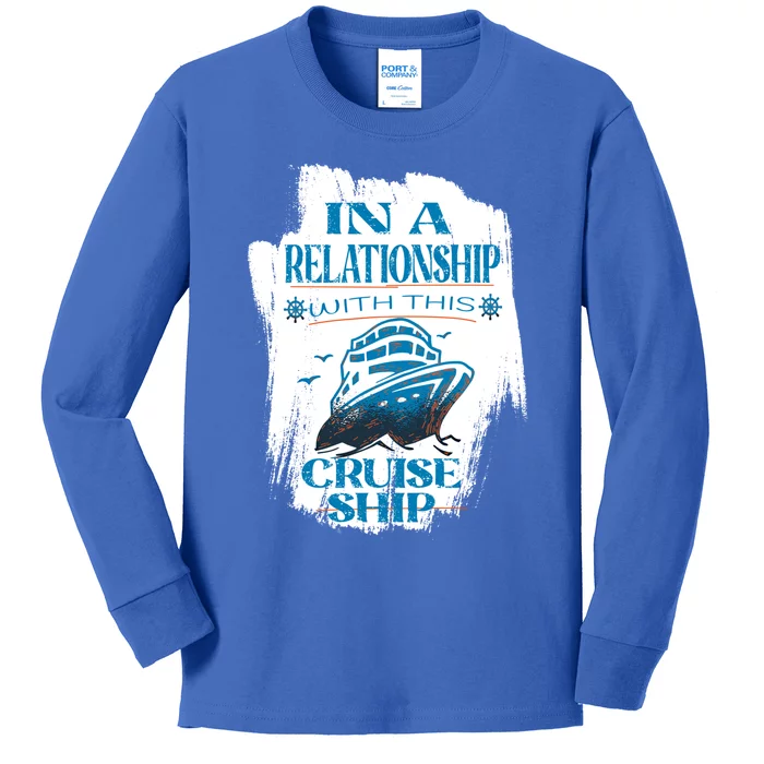 In Relationship With This Cruise Ship Vacation Gift Kids Long Sleeve Shirt