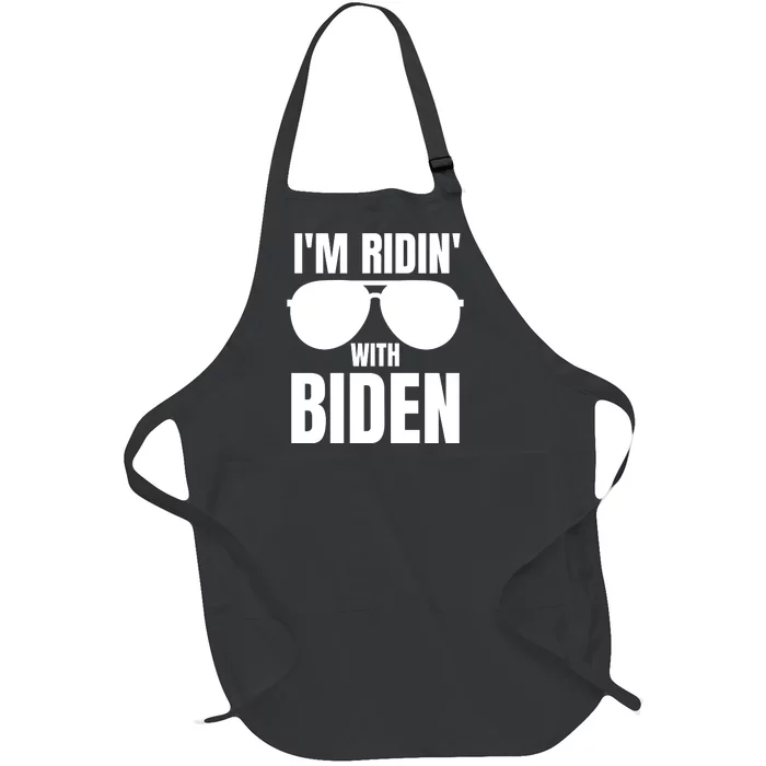 IM Ridin With Biden Full-Length Apron With Pocket