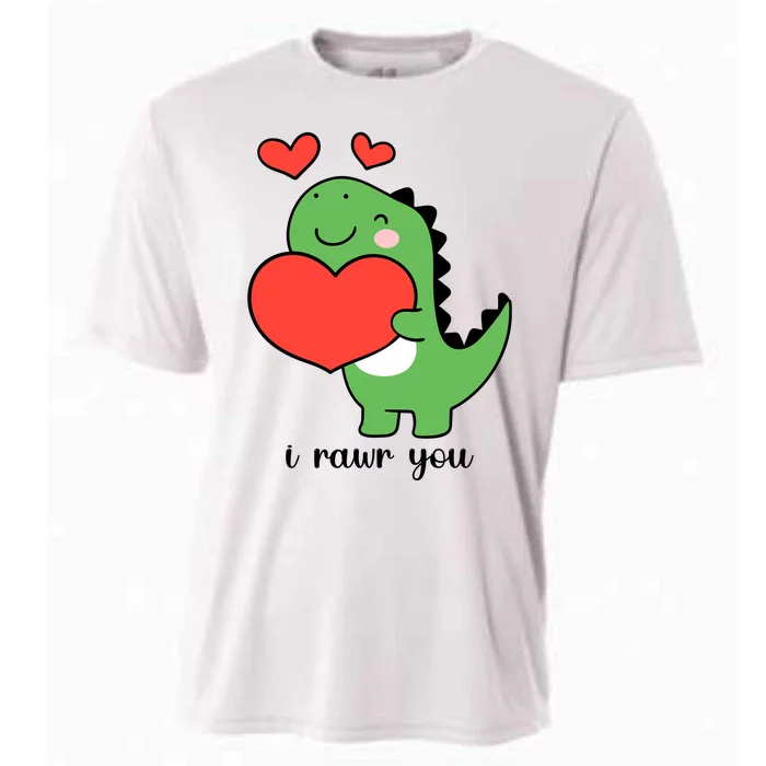 I Rawr You Cute Dinosaur Love Valentines Day Cooling Performance Crew T-Shirt